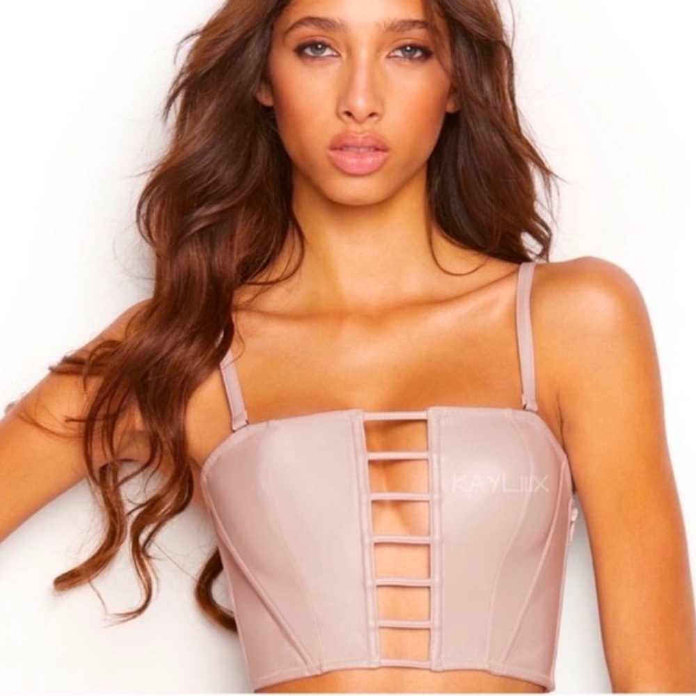 Victoria’s Secret faux leather Malibu bustier‎